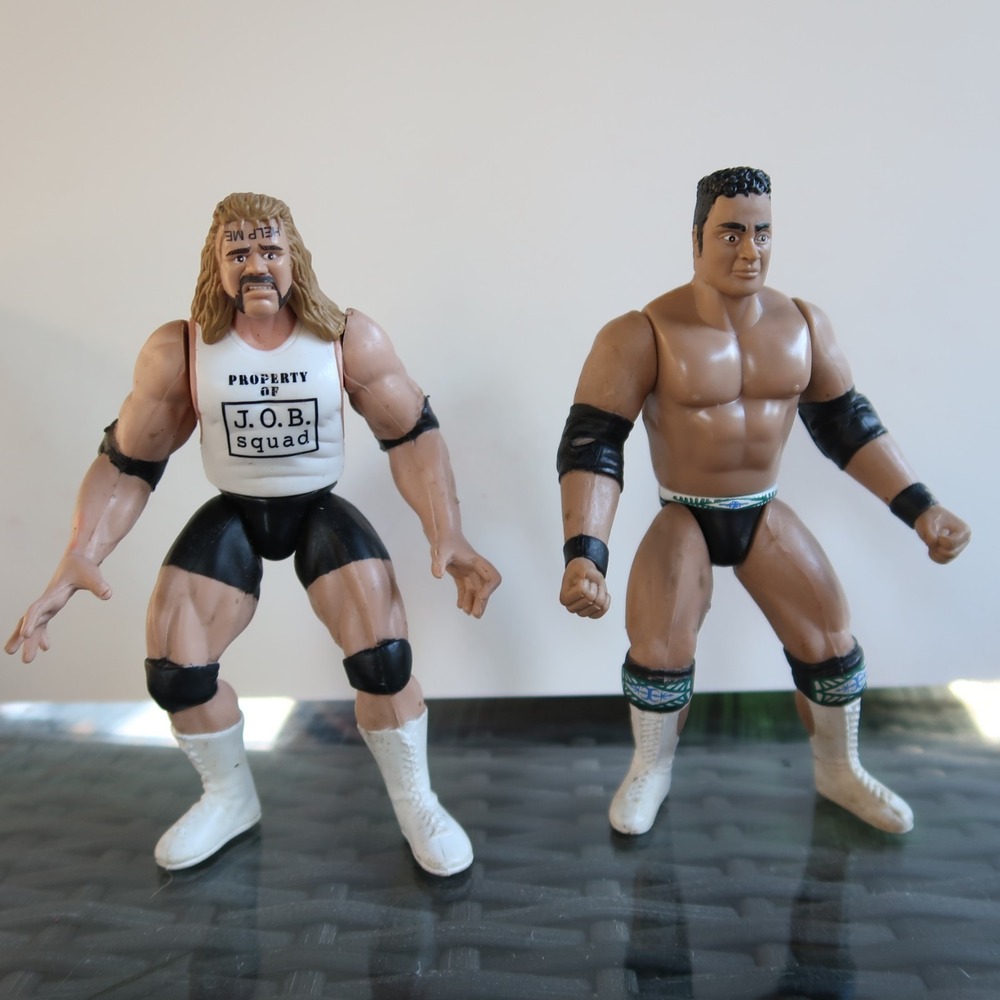 Rocky Maivia vs Al Snow Wrestling Figure Vintage‎ lot WWF 90s WWE